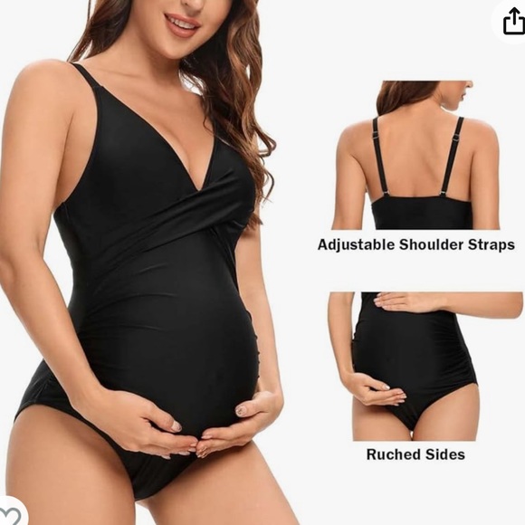 Swim Nwt Ziola Maternity Swimsuit One Piece Front Cross Swimsuit